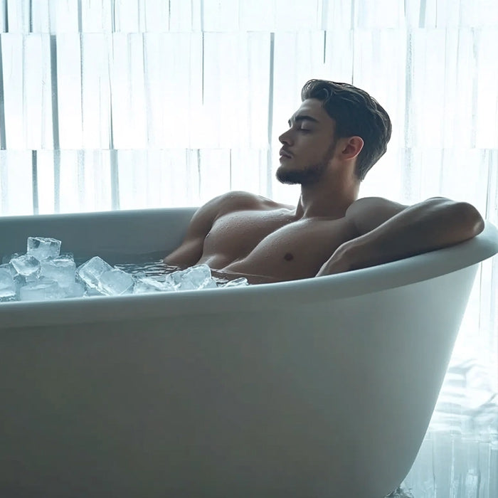 Men Boost Immune Support in Ice Baths