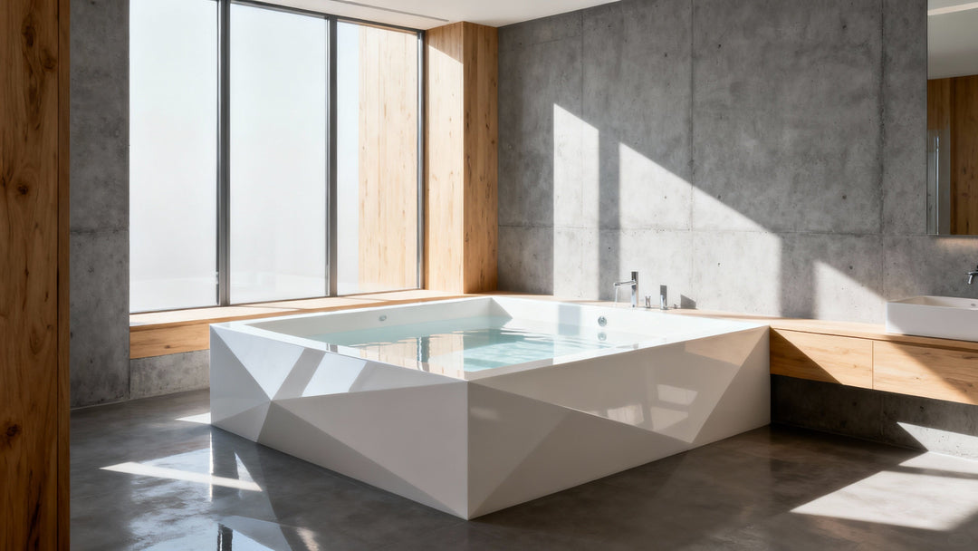 White Cold Plunge Tub for a Clean, Minimalist Look